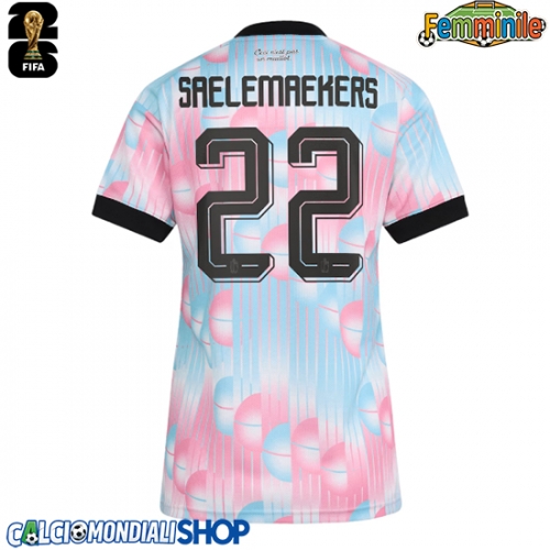 Maglie da calcio Belgio Alexis Saelemaekers #22 Seconda Maglia Femminile Mondiali 2026  Manica Corta